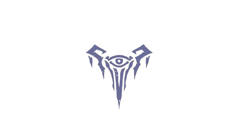 Stylized Eye Symbol — Purple, Mysterious