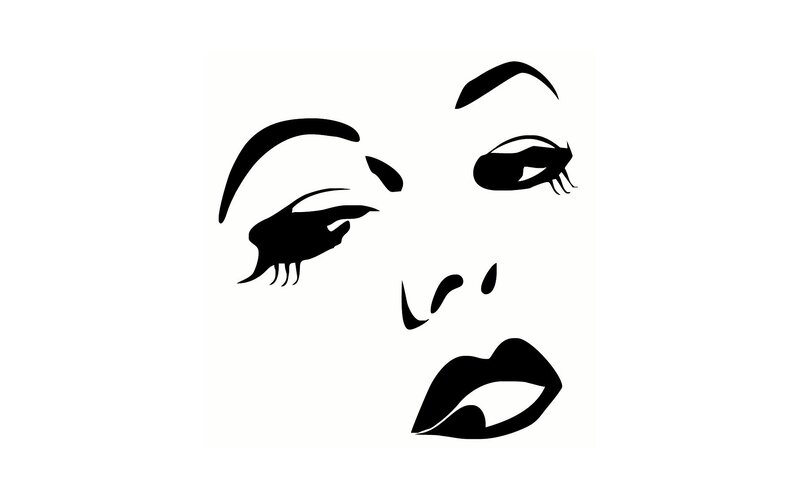stylized face art