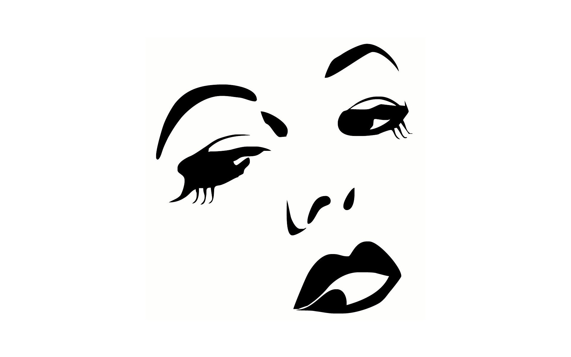 stylized face art