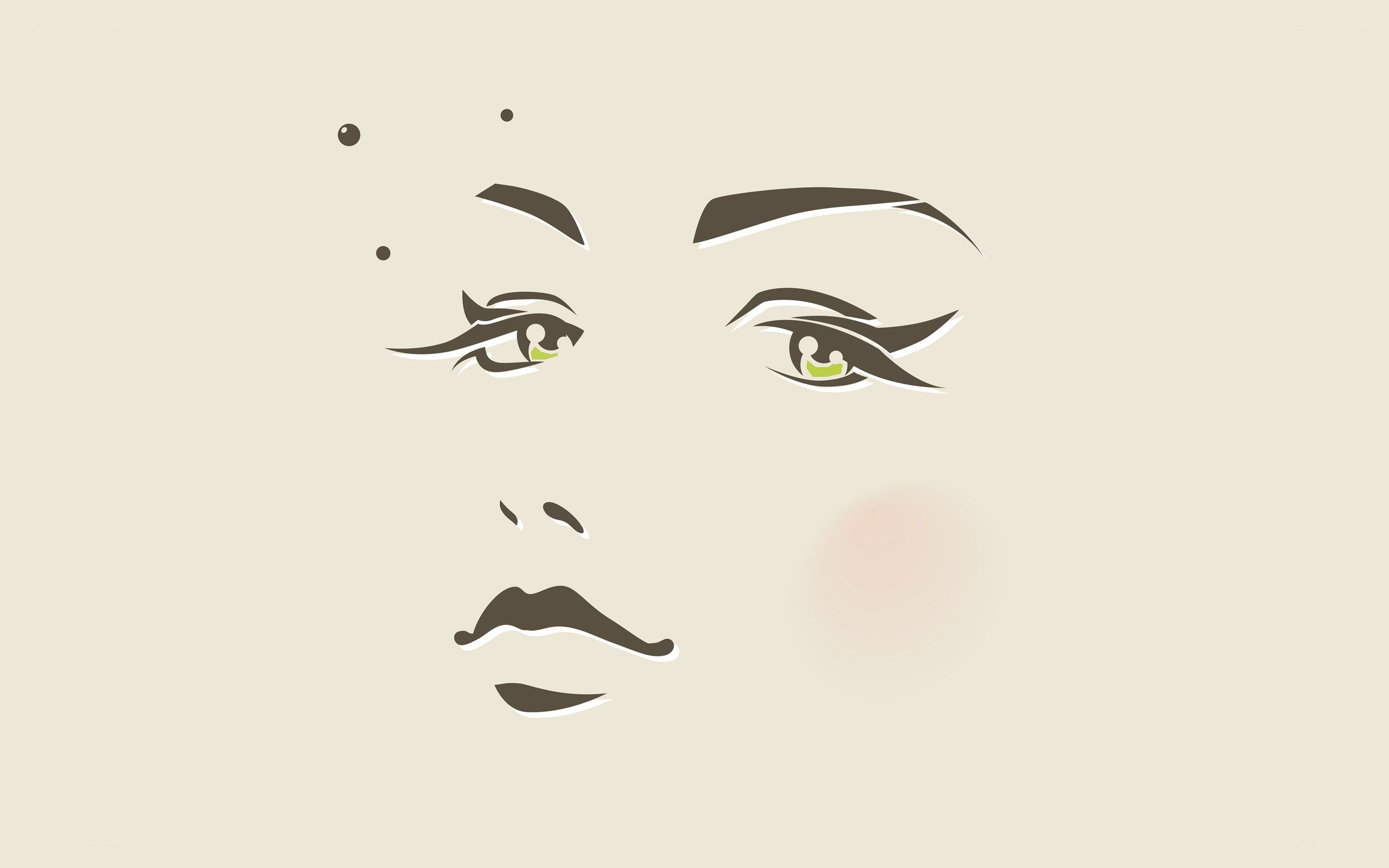 stylized face illustration