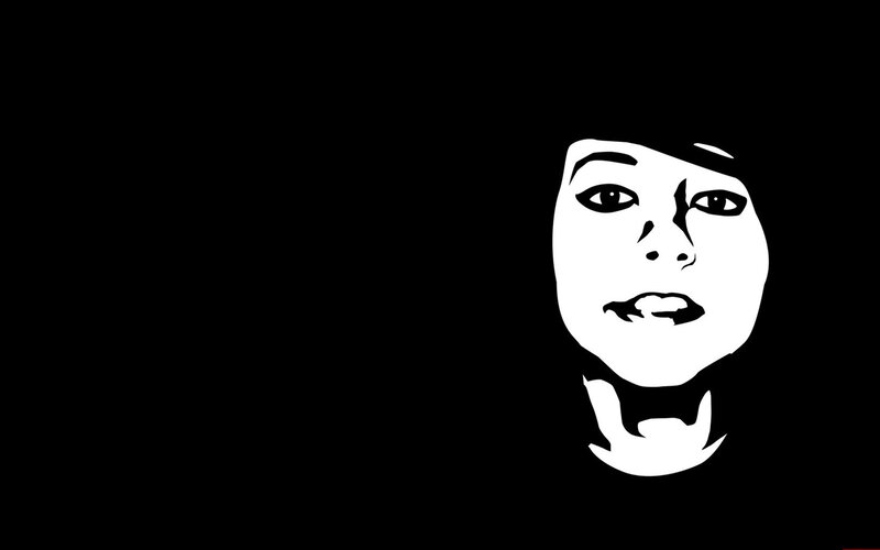 Stylized Face Portrait — Black