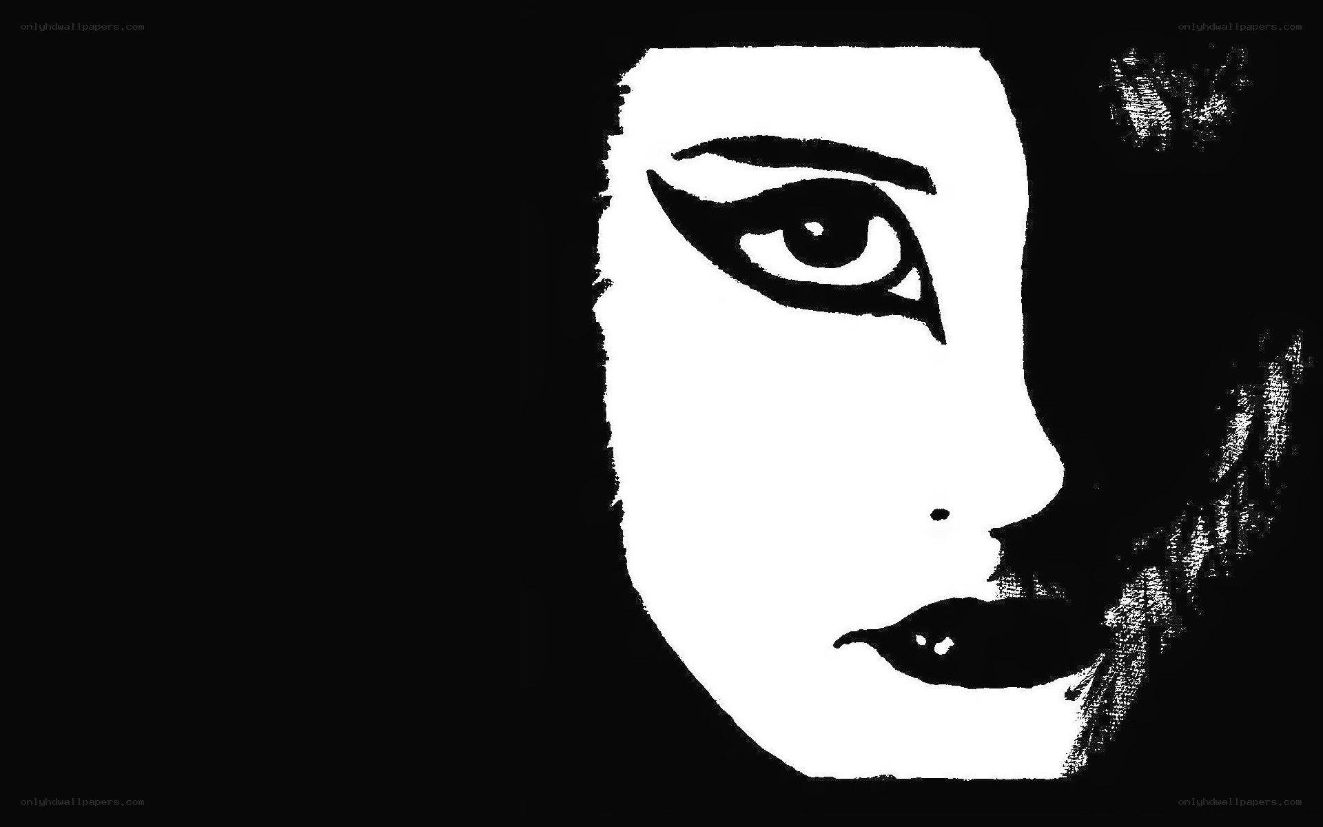 stylized face profile
