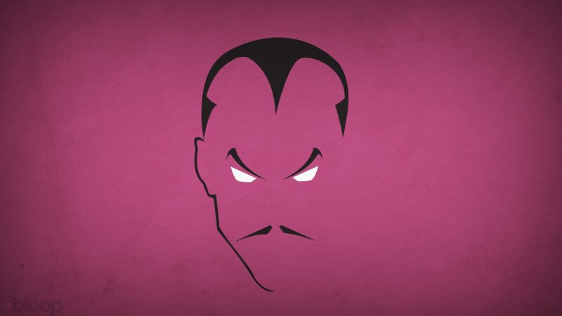 Stylized Face Silhouette — Pink