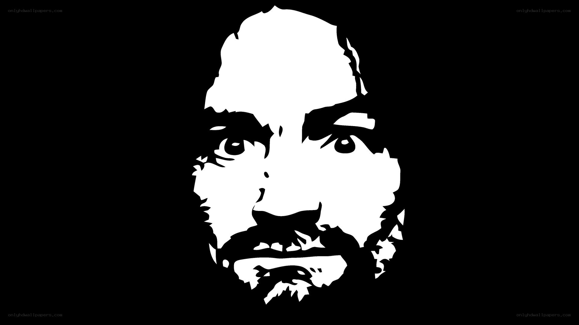 stylized face silhouette