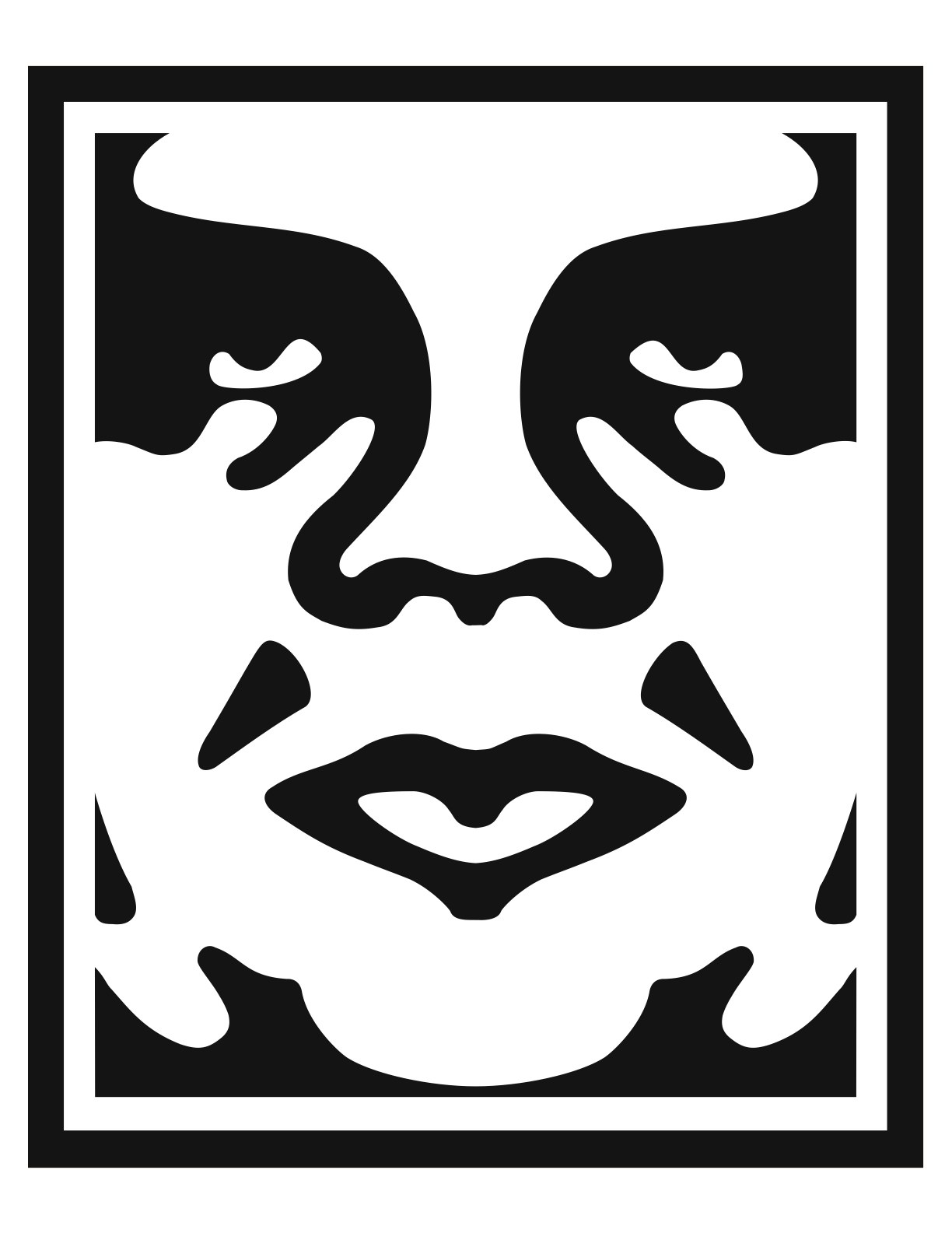 Stylized face stencil