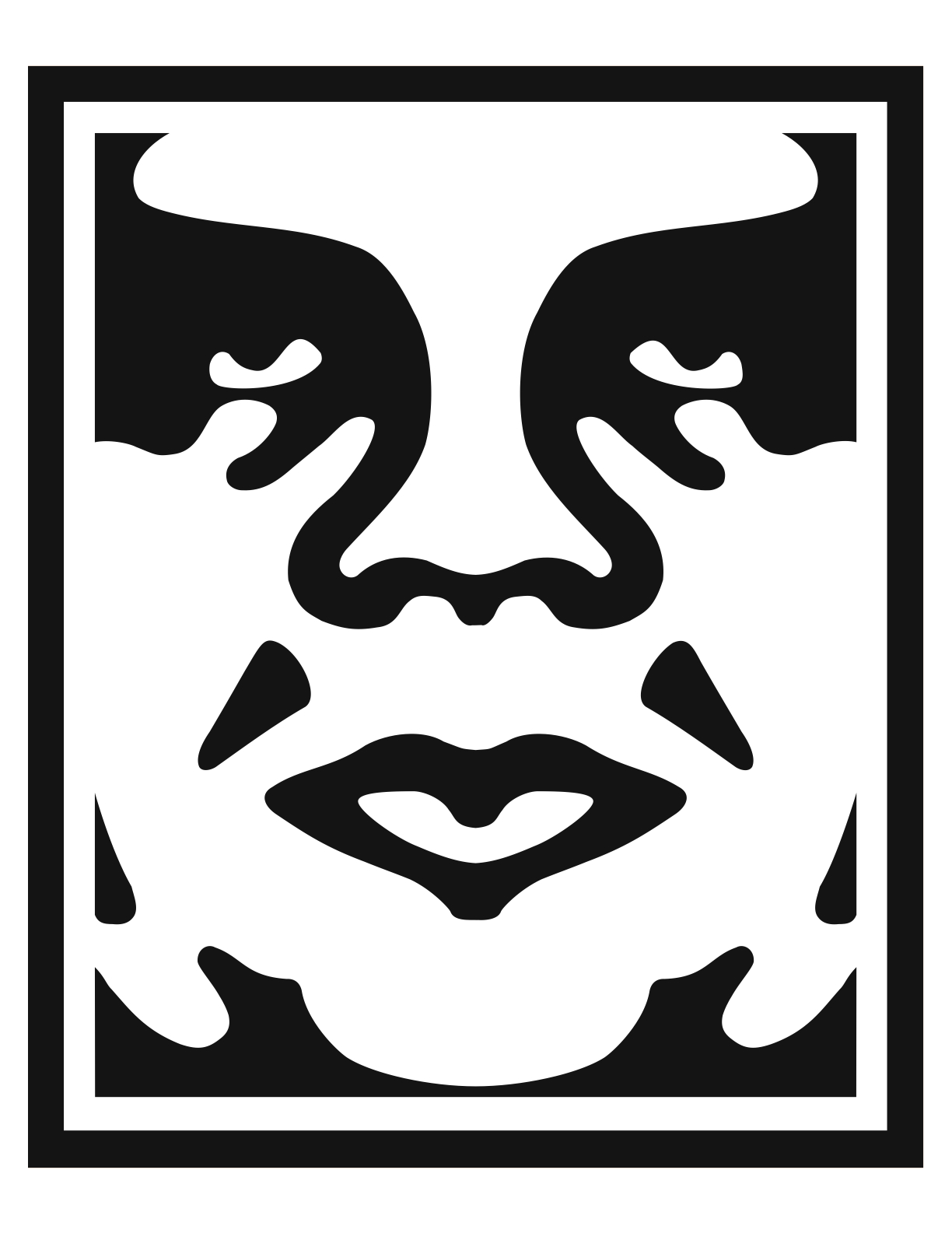 Stylized face stencil