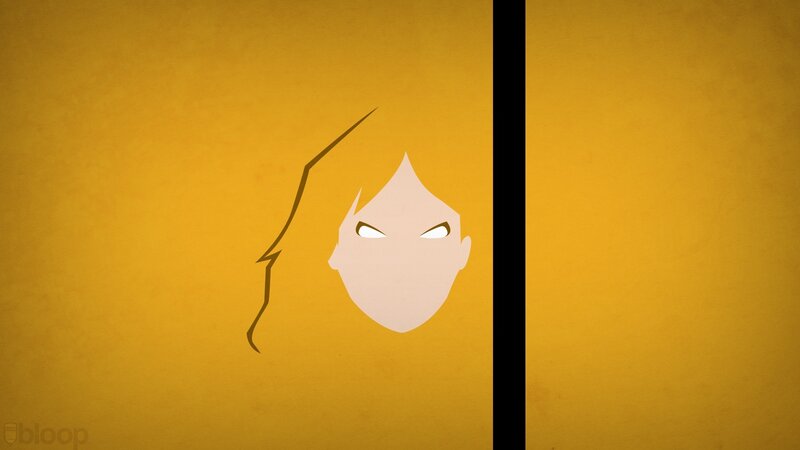 Stylized Face with Angry Eyes — Yellow