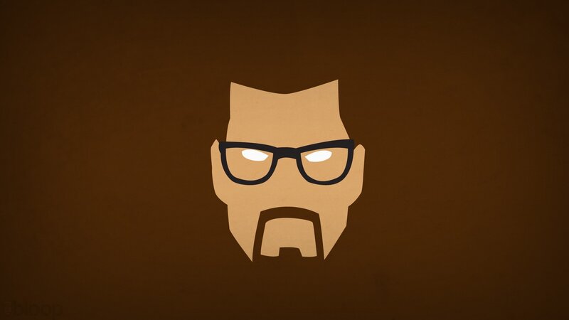 Stylized Face with Glasses — Brown