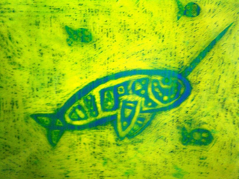 stylized fish artwork