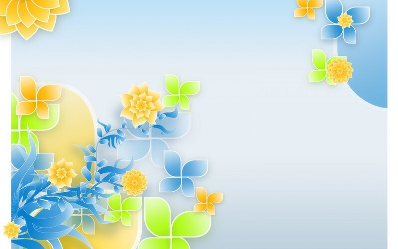 Stylized Floral Pattern — Blue