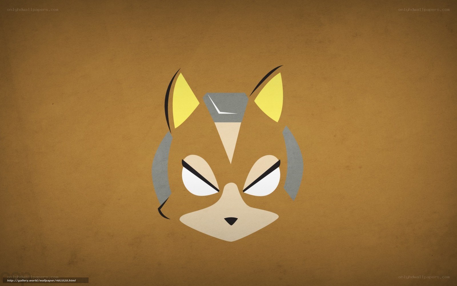 Stylized fox character face