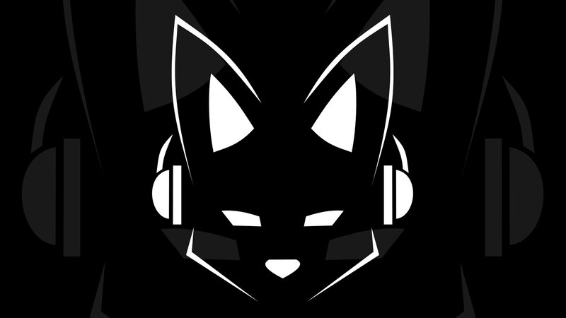 Stylized Fox Head — Black