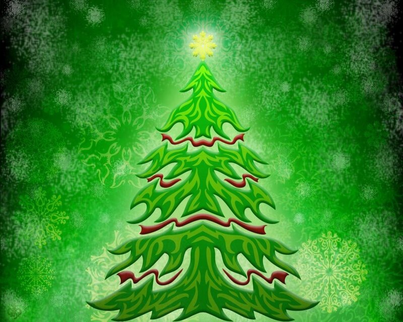 Stylized Green Christmas Tree