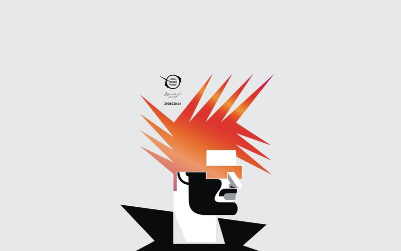 Stylized Head with Spiky Hair