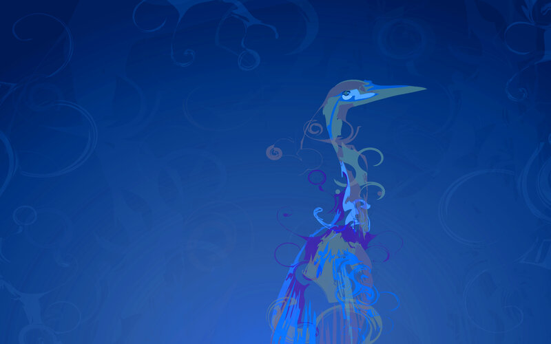 Stylized Heron Bird