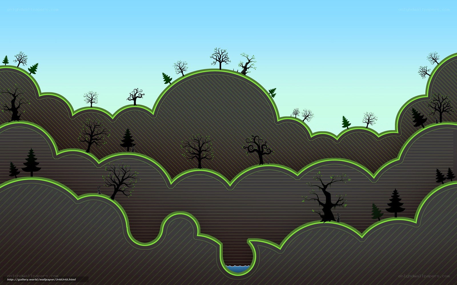 stylized hills landscape