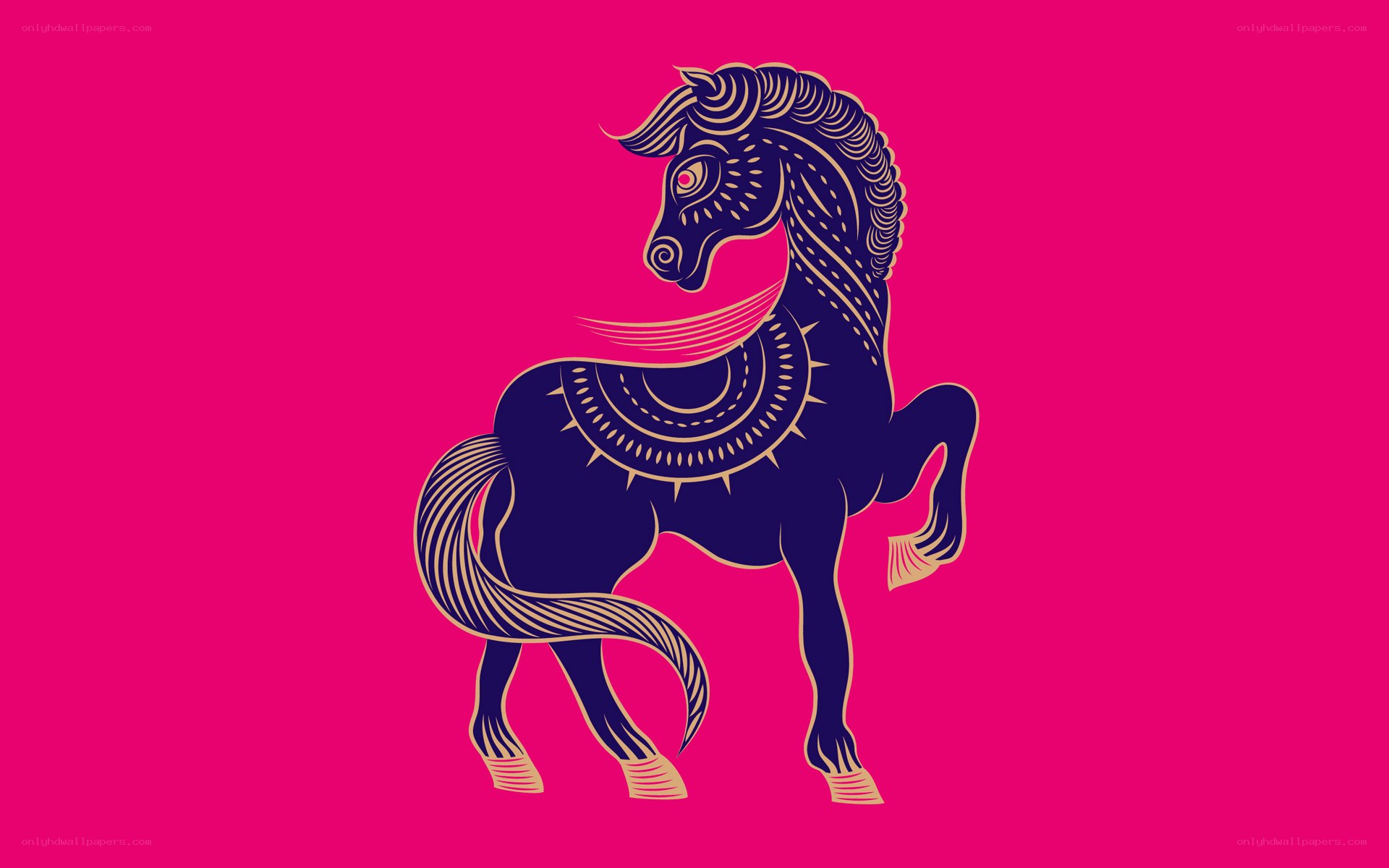 stylized horse illustration