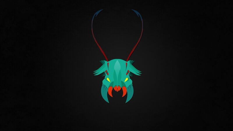 stylized insect head design