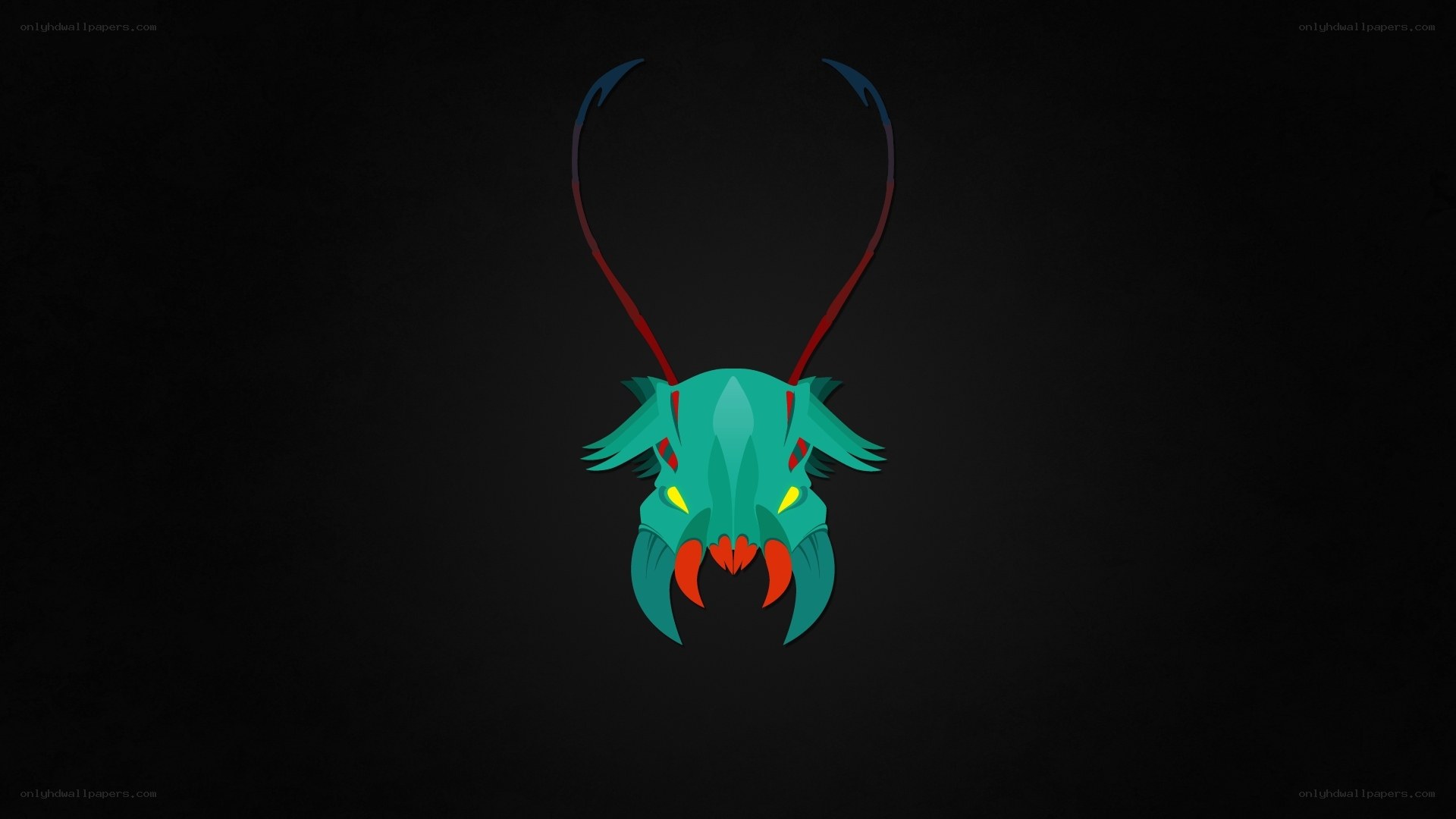stylized insect head design