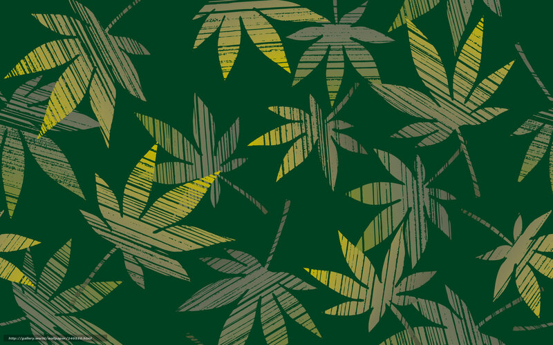 Stylized Leaf Pattern — Green