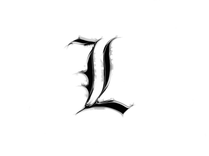 Stylized Letter L — Black