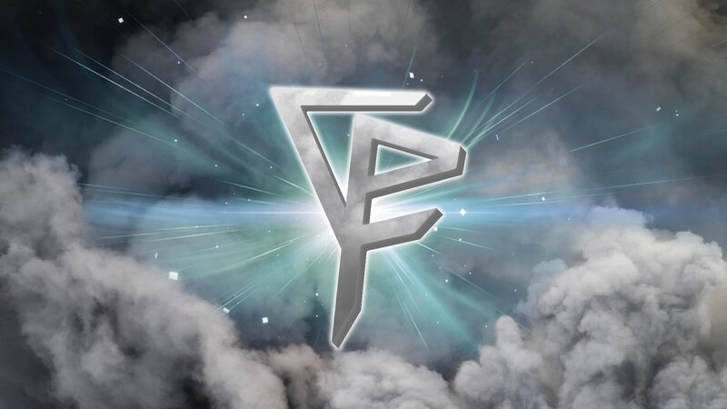 Stylized Logo in Clouds