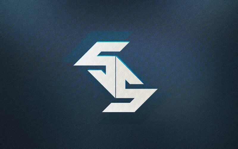 Stylized Logo on Dark Background