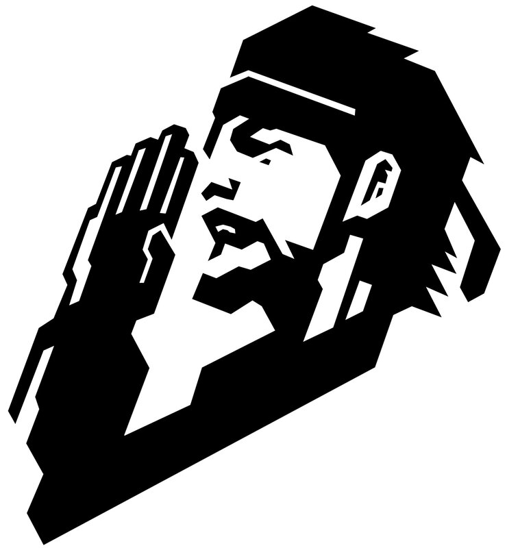 stylized man shouting