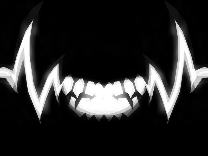 stylized monster mouth