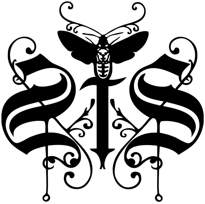 stylized moth logo