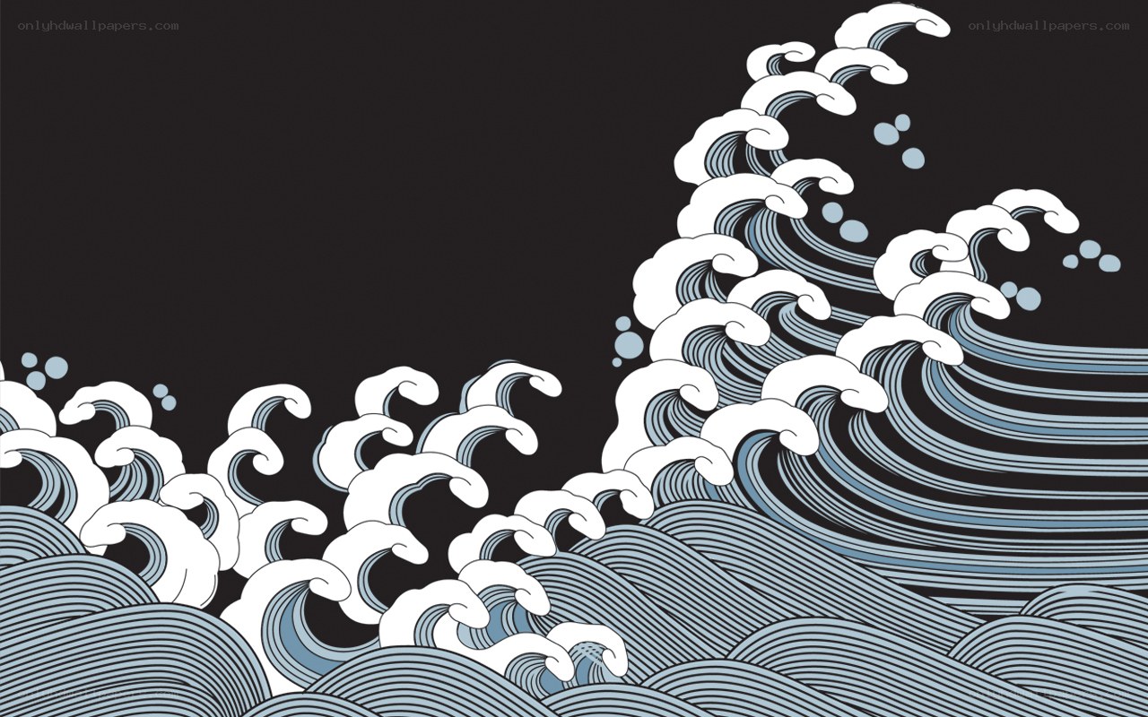 stylized ocean waves