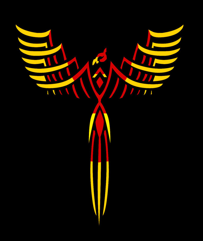 stylized phoenix emblem