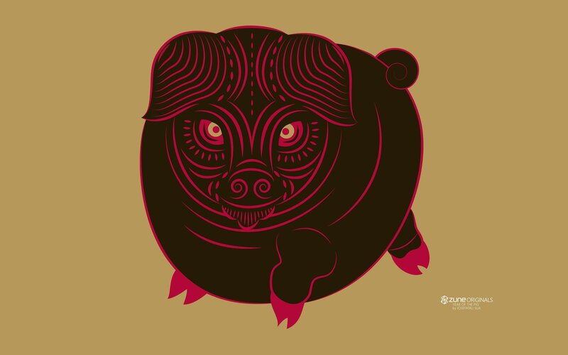 Stylized Pig Illustration