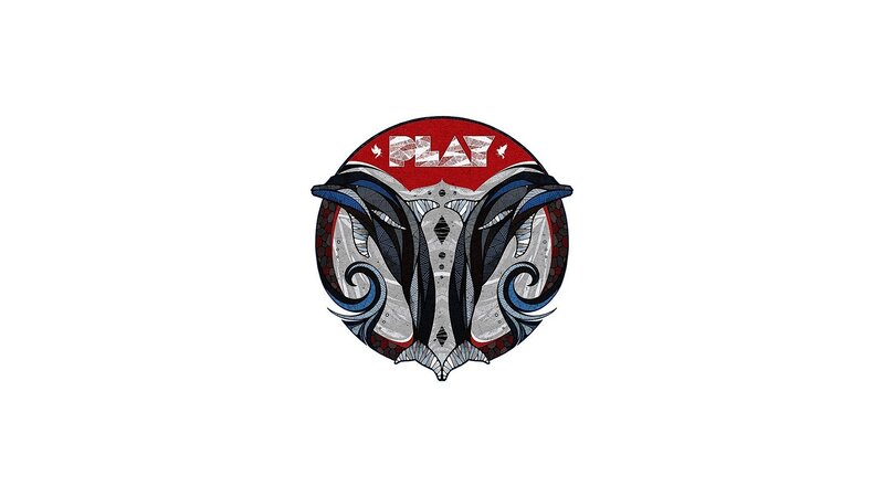 stylized play button logo