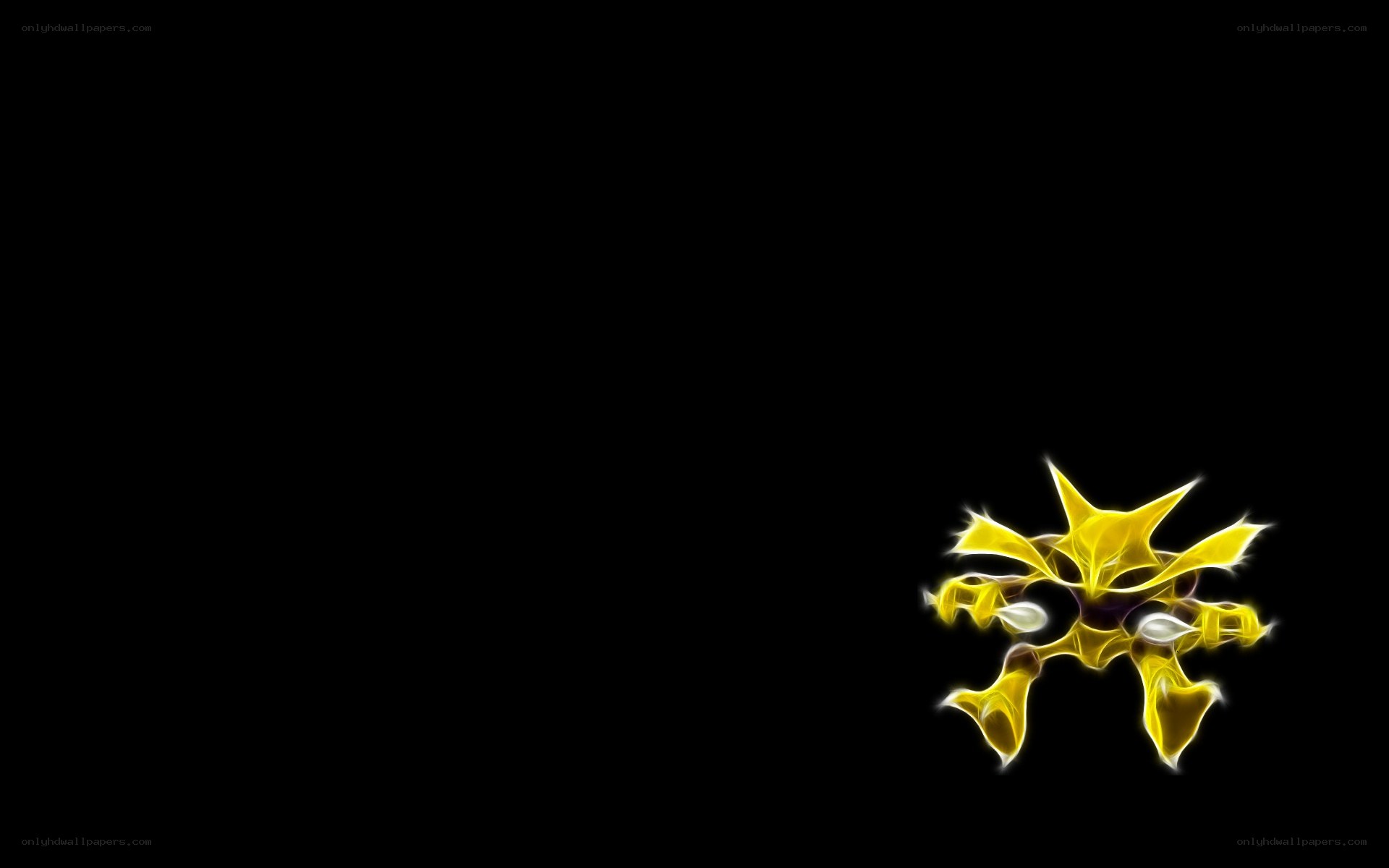 Stylized Pokémon on black