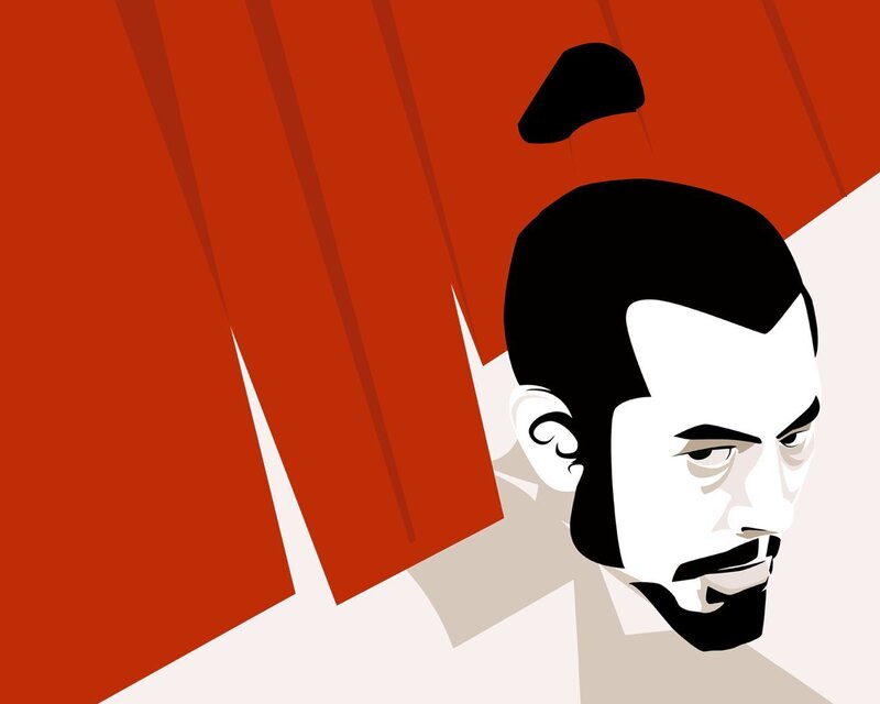 stylized portrait of a man