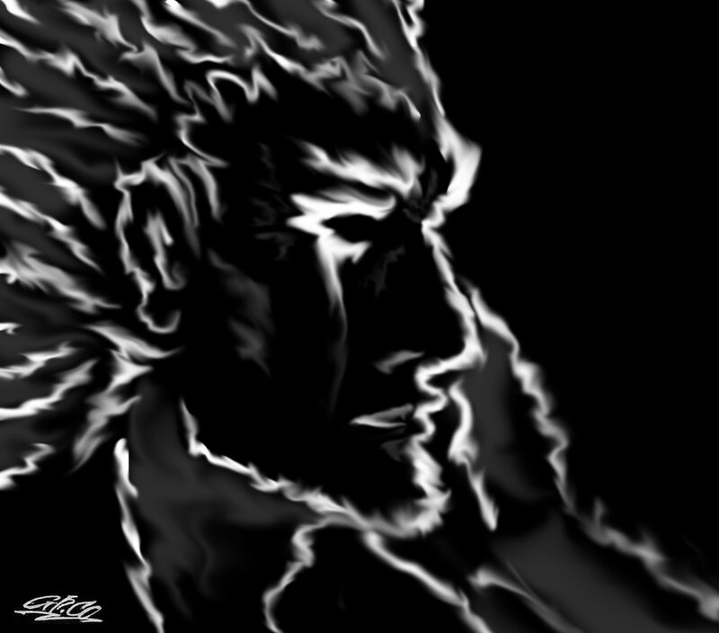 stylized portrait of a man