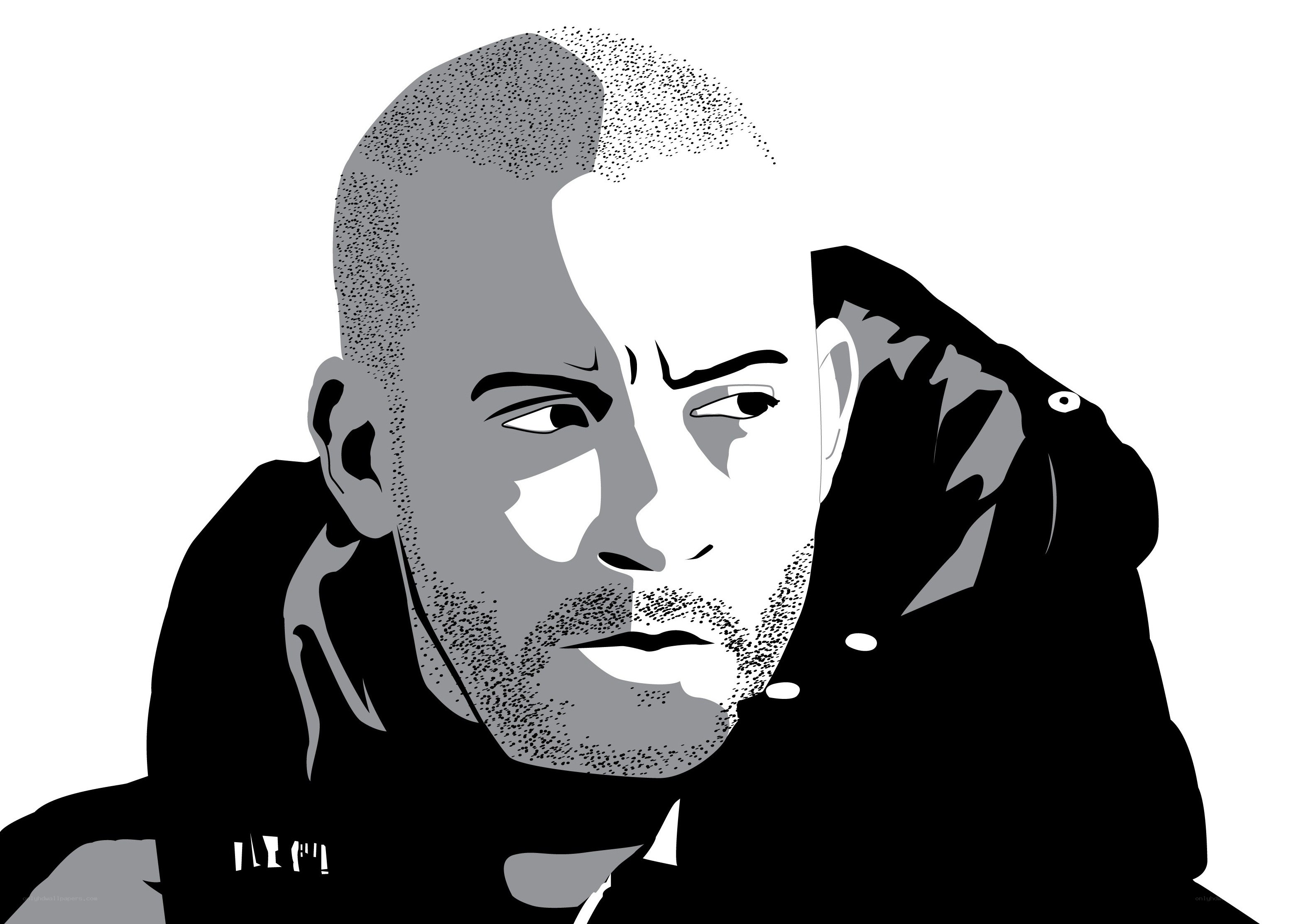 stylized portrait of a man