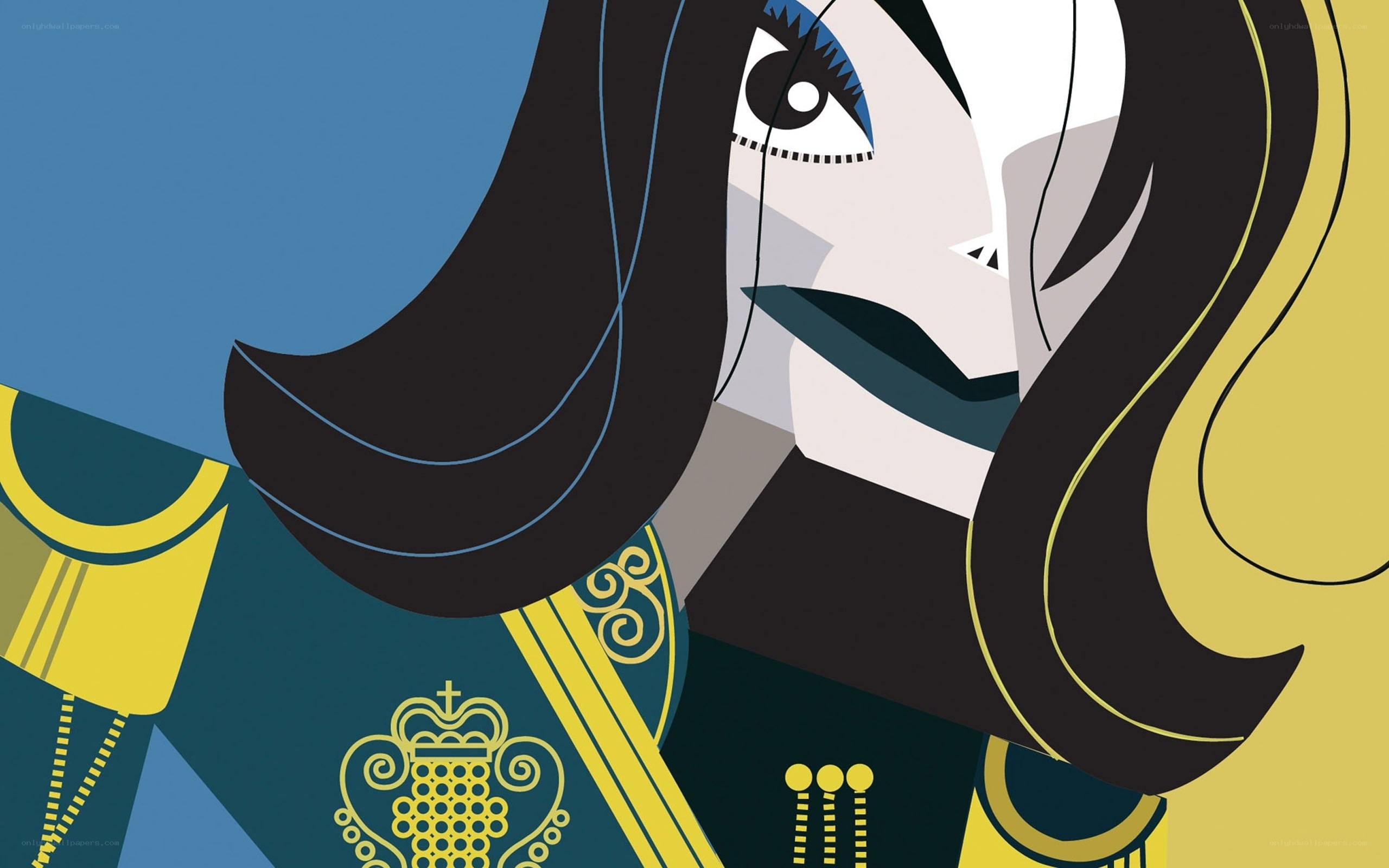 stylized portrait of a woman