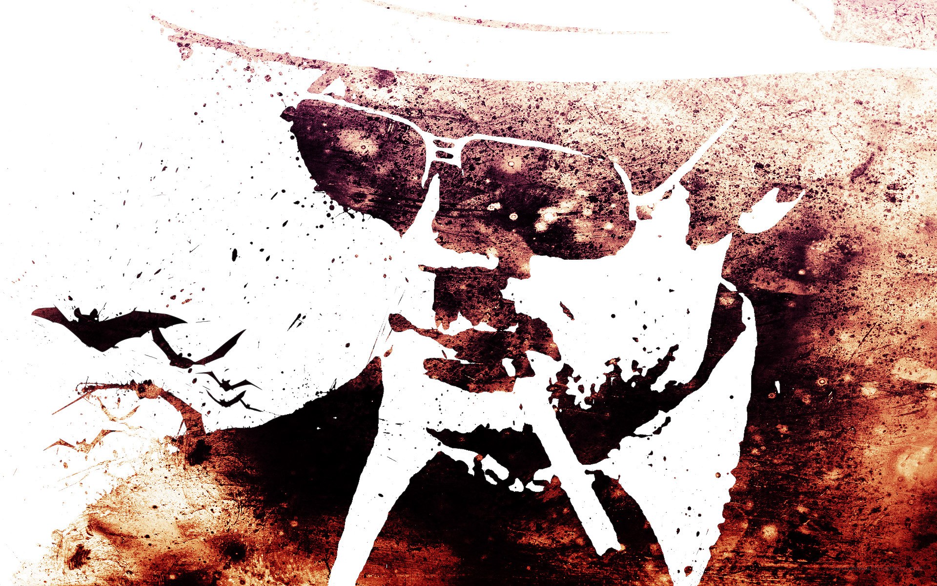 stylized portrait with splatter effect