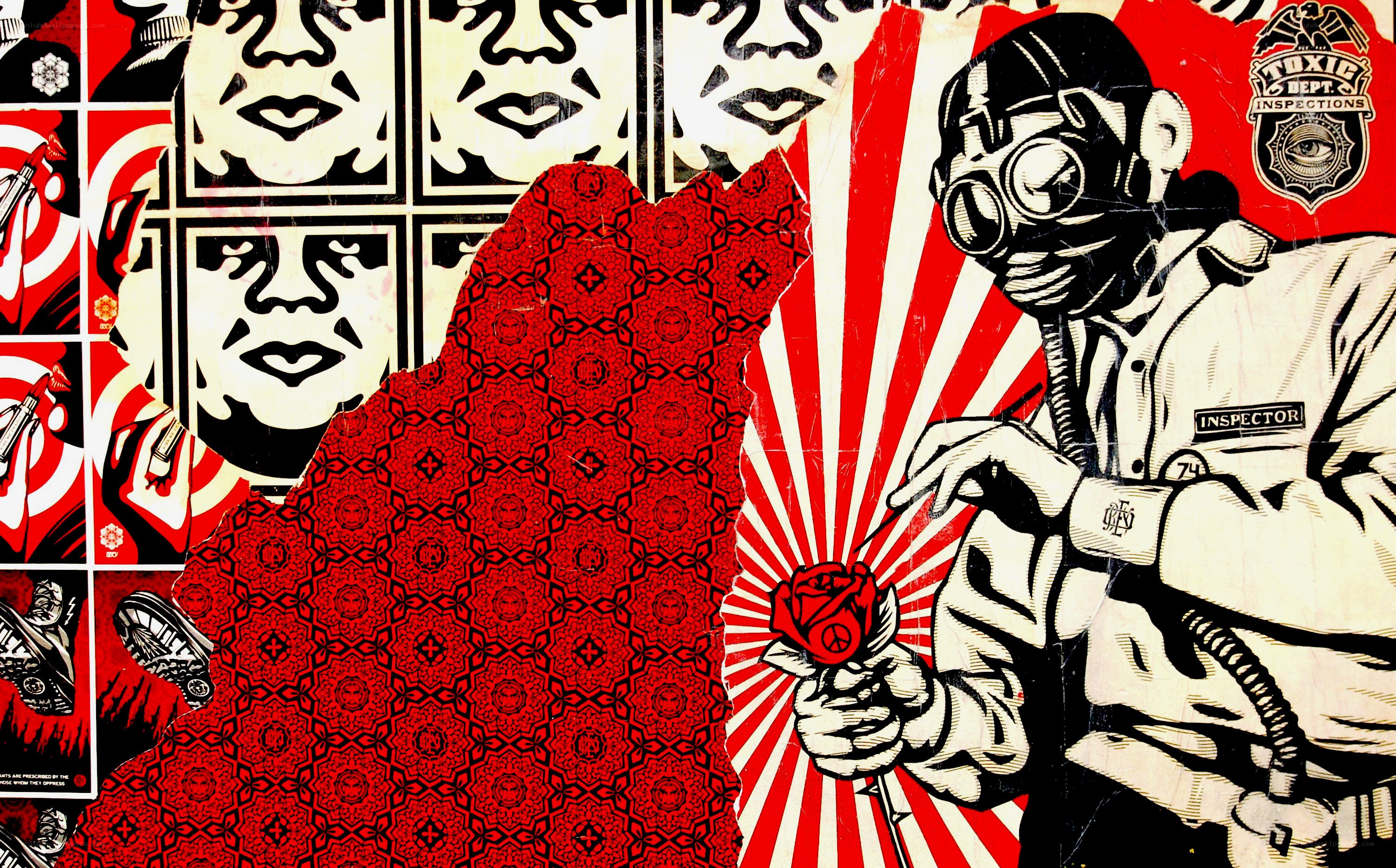 Stylized propaganda collage