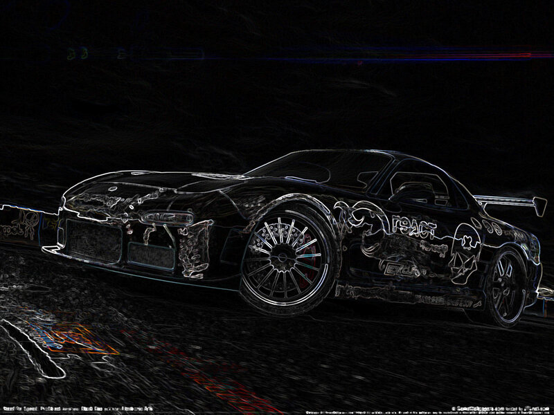 stylized race car on track