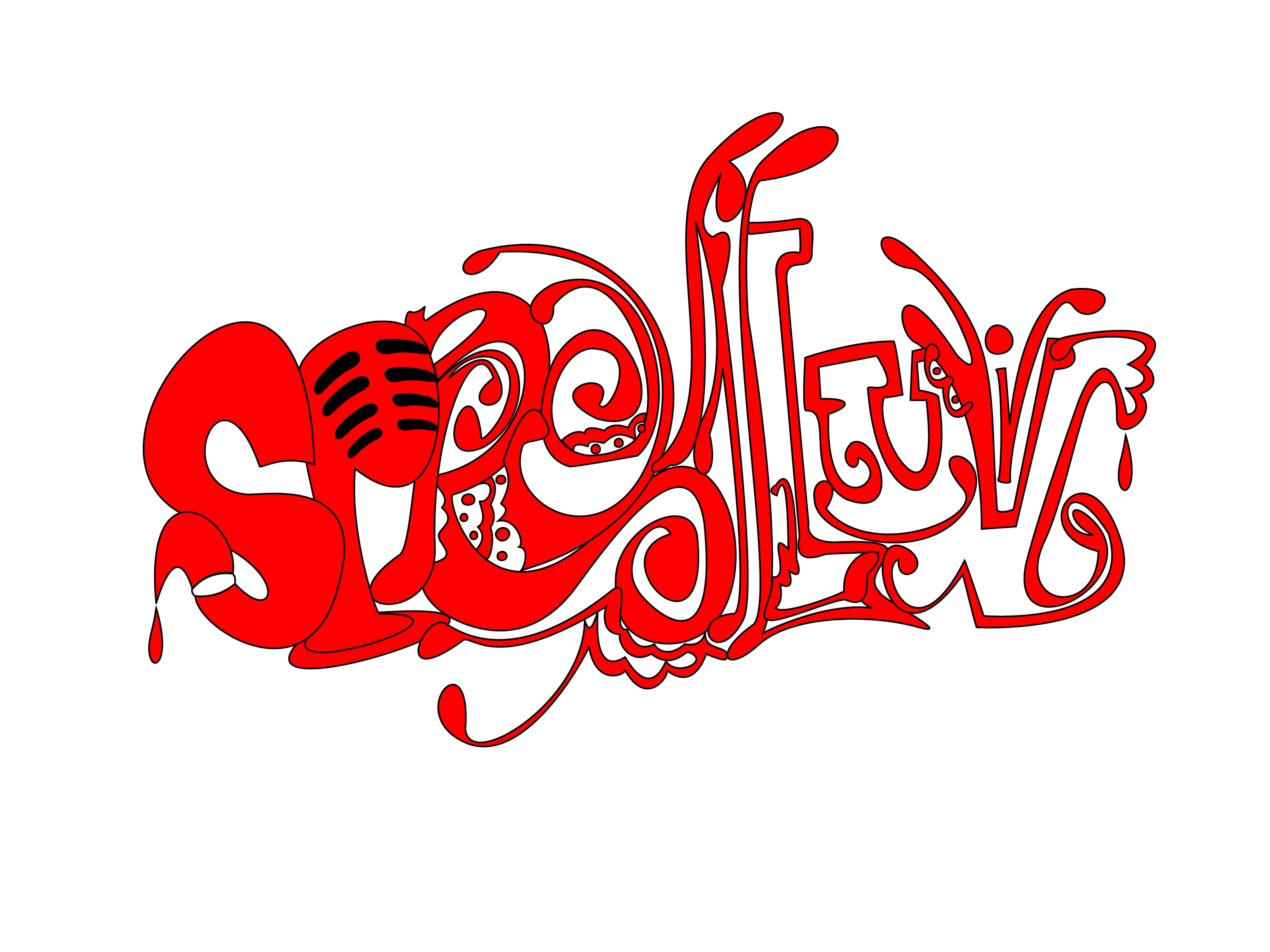 stylized red text logo