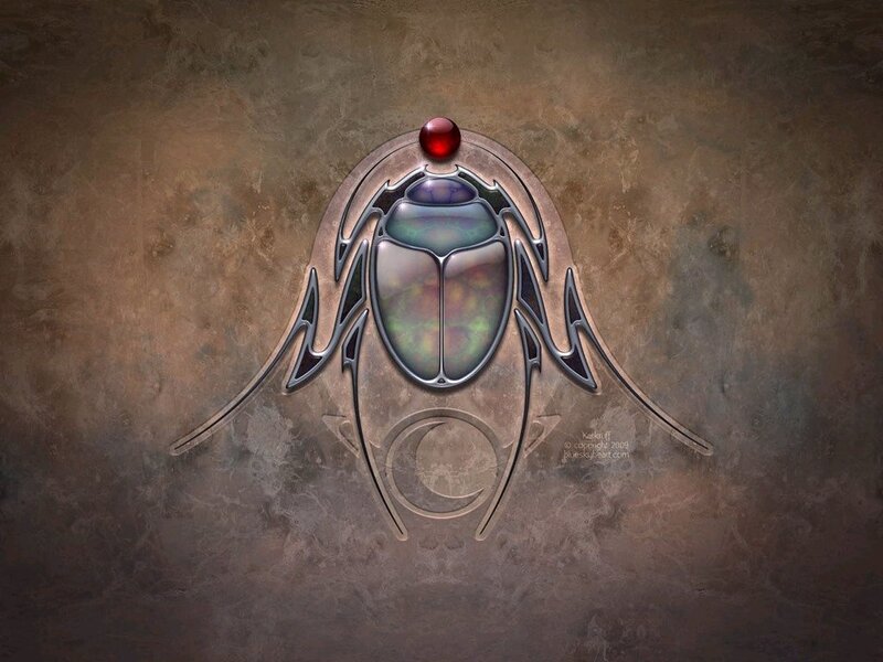 Stylized Scarab Beetle