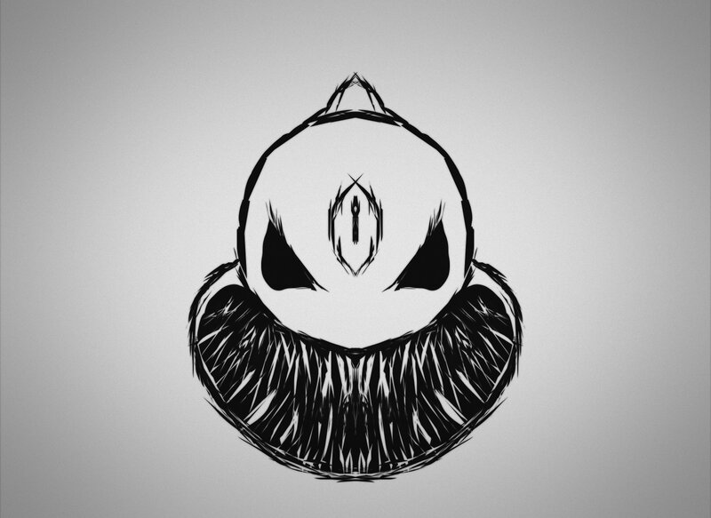 stylized skull design