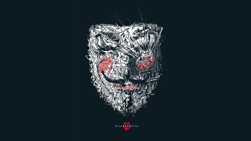 Stylized Skull Illustration — Black