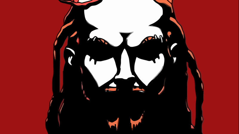 stylized skull illustration