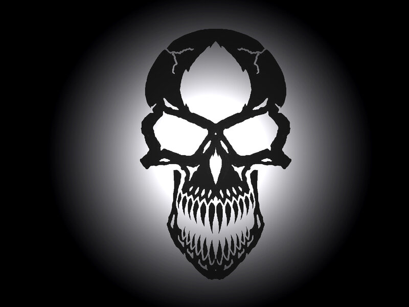 stylized skull logo