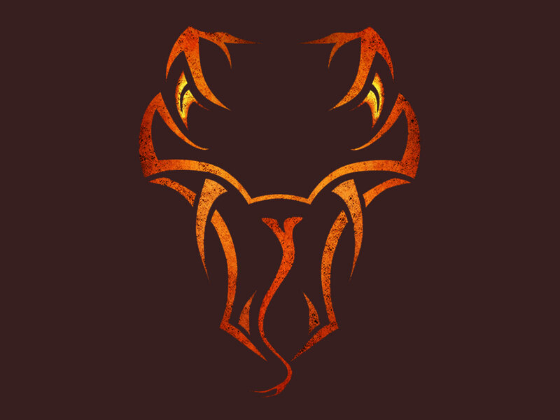 Stylized Snake Head
