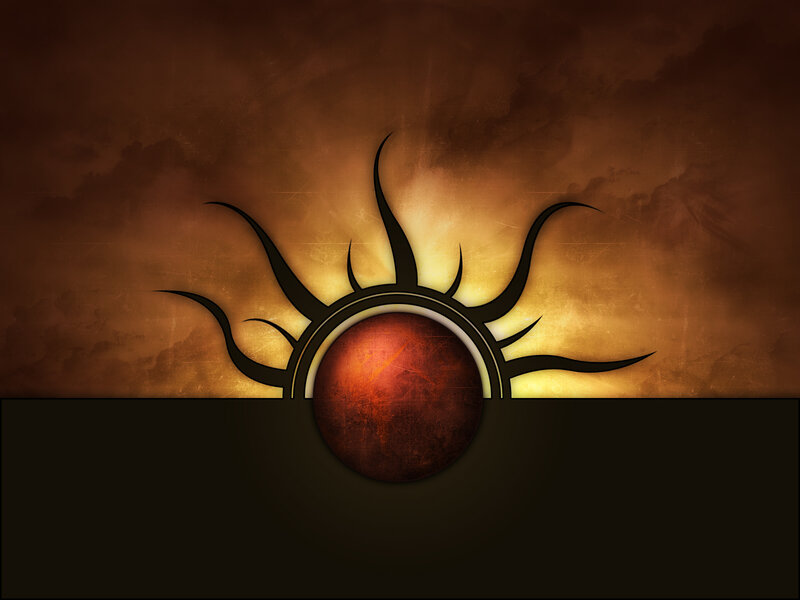 stylized sun symbol